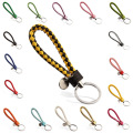 Hot Sale DIY Hand-made PU Leather Keychain Braided Rope Style Keychain